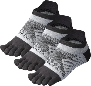 Meaiguo Coolmax Toe Socks for Men Women Low Cut Five Finger Socks Running Hiking 3 Pairs