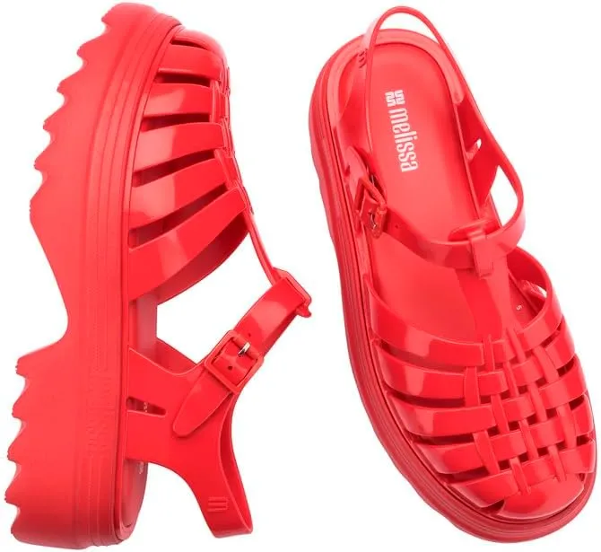 Melissa Possession Platform II Jelly Sandals for Women – Classic Fisherman-Style Chunky Platform with Adjustable Ankle Strap, Lightweight EVA Sole, and Non-Slip Traction