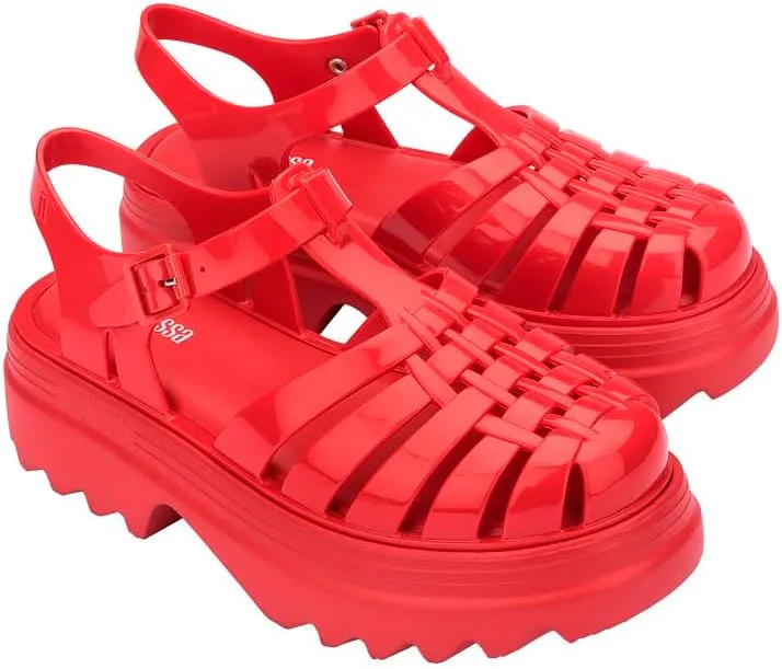 Melissa Possession Platform II Jelly Sandals for Women – Classic Fisherman-Style Chunky Platform with Adjustable Ankle Strap, Lightweight EVA Sole, and Non-Slip Traction