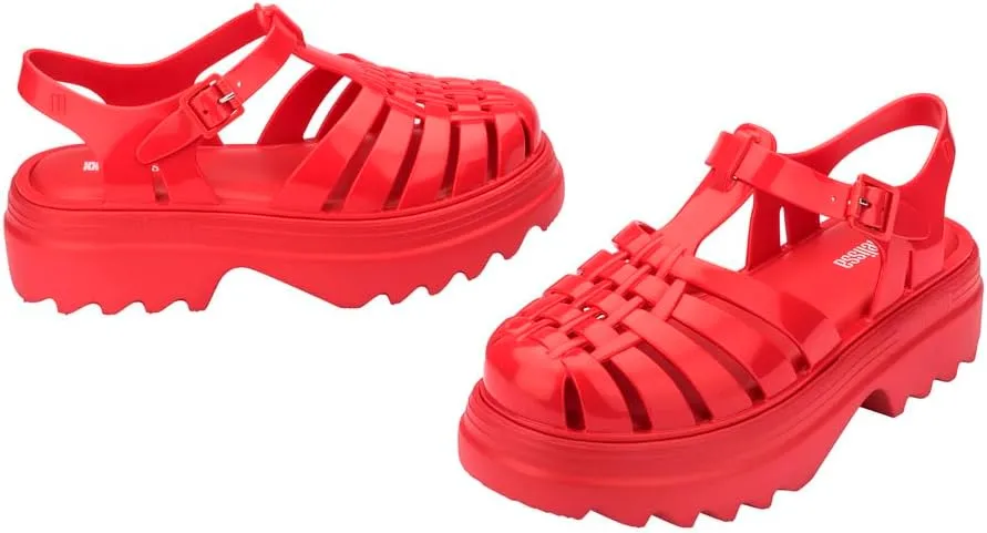 Melissa Possession Platform II Jelly Sandals for Women – Classic Fisherman-Style Chunky Platform with Adjustable Ankle Strap, Lightweight EVA Sole, and Non-Slip Traction