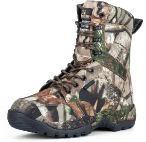Men's 8" Waterproof Hunting Boots Lightweight Insulated Camo Outdoor Boot, 400g Thinsulate