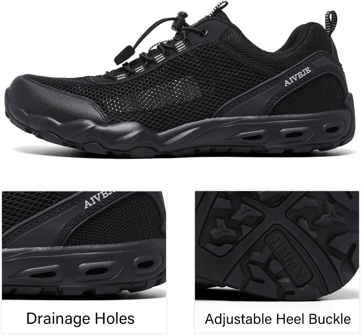 Men’s Amphibious Water Shoes - Summer Hiking Athletic Water Sandals Closed Toe Aqua Sneakers