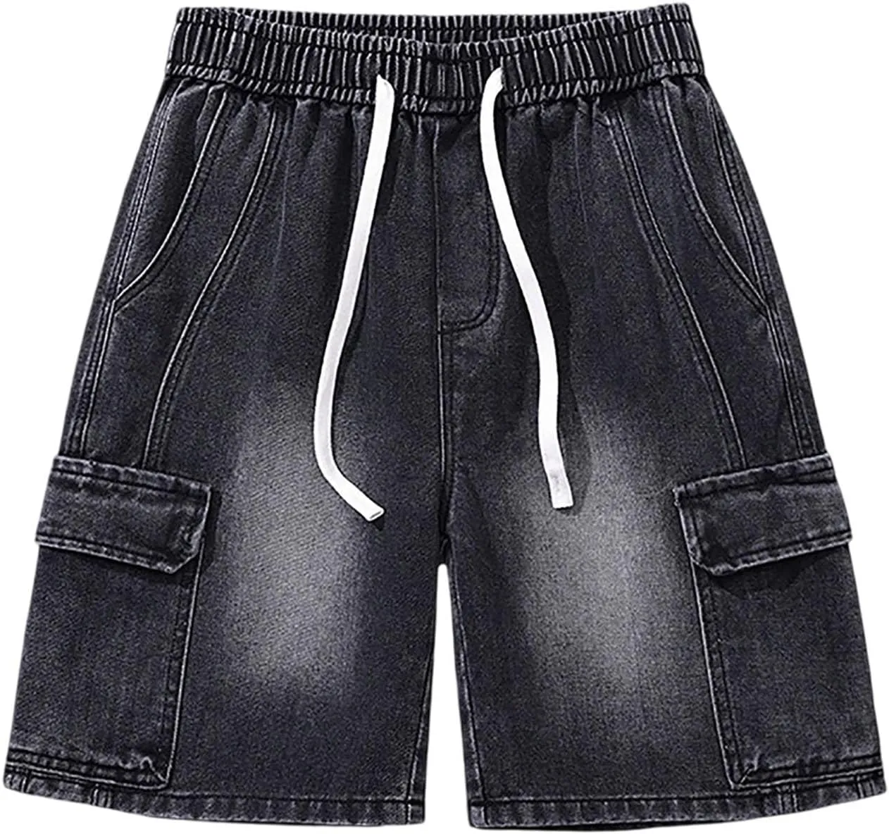 Mens Baggy Denim Jorts Y2K Vintage Loose Hip Hop Jean Shorts Wide Leg Long Jeans Trendy Outfits