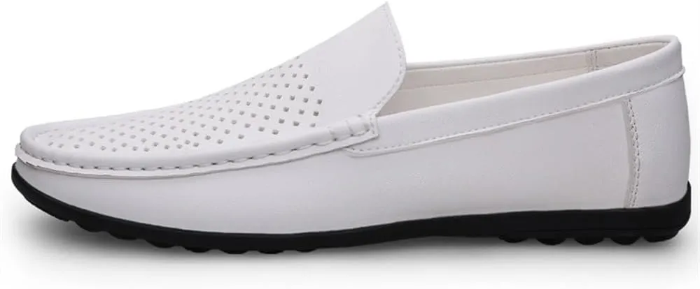 Mens Breathable Moccasins Shoes Fashion Simple Loafers Vegan Leather Comfortable Lightweight Resistant Party Slip On for Men