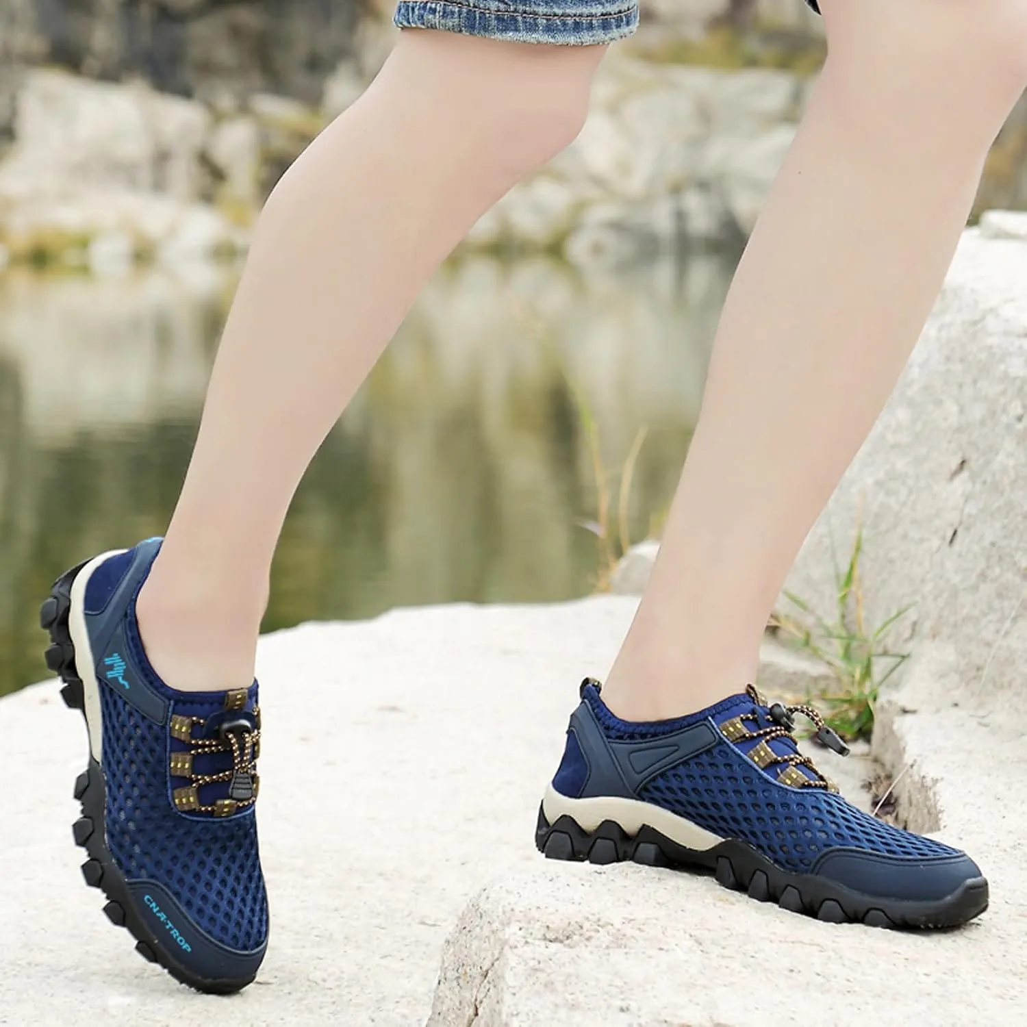 Men's Breathable Orthopedic Quick Drying Shoes for Hiking&Water in Summer Comfortable Non-Slip Soft Sole Casual Walking Shoes Outdoor Travel Driving Shoes