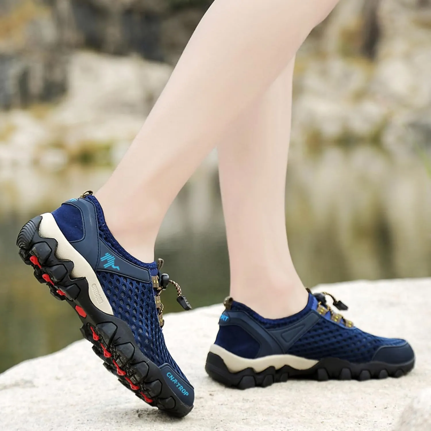 Men's Breathable Orthopedic Quick Drying Shoes for Hiking&Water in Summer Comfortable Non-Slip Soft Sole Casual Walking Shoes Outdoor Travel Driving Shoes