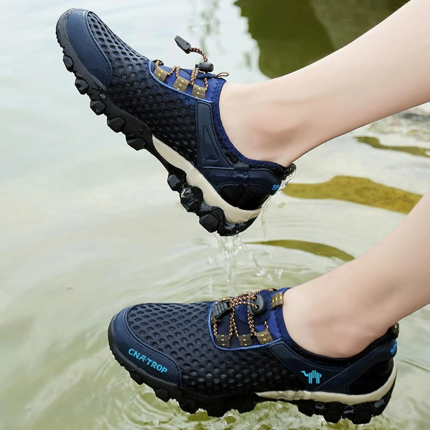 Men's Breathable Orthopedic Quick Drying Shoes for Hiking&Water in Summer Comfortable Non-Slip Soft Sole Casual Walking Shoes Outdoor Travel Driving Shoes