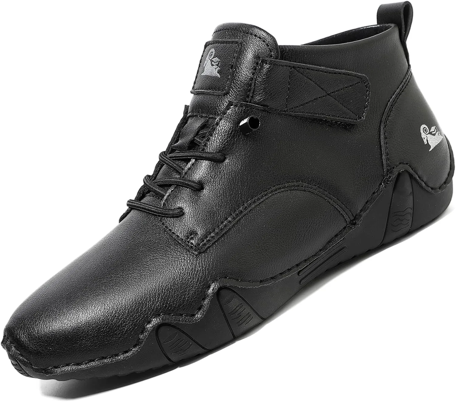 Men's Casual Italian Handmade High Top High Boots Slip-ons Suede Leather Driving Chukka Booties Outdoor Non-Slip Breathable Dress Shoes