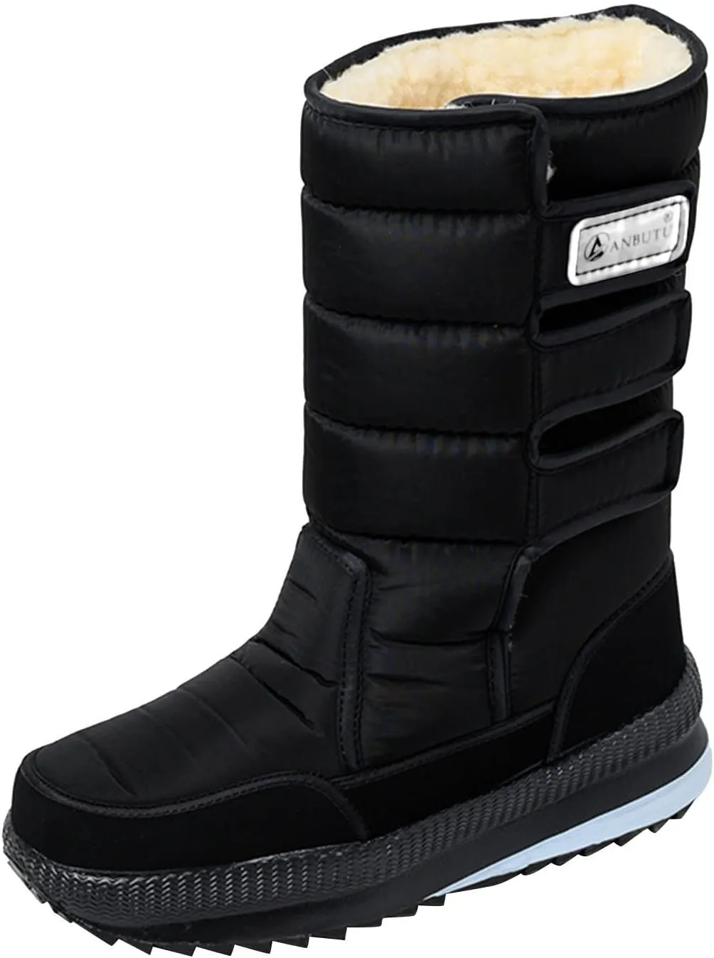 Mens Couple Boots Winter Warm and Cold Splash Proof Water Hook Loop Plush Thickened Snow Boots Mens Size 16 Snow Boots