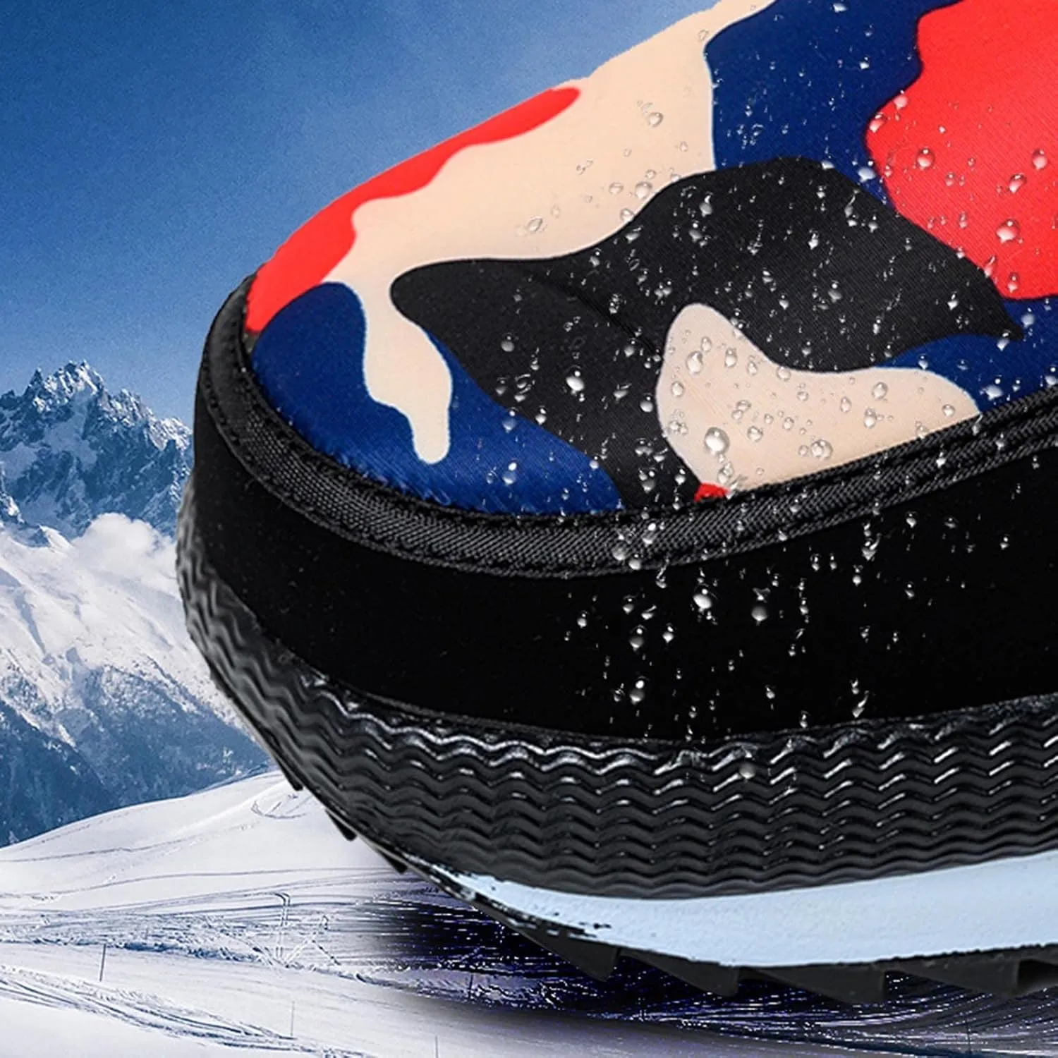 Mens Couple Boots Winter Warm and Cold Splash Proof Water Hook Loop Plush Thickened Snow Boots Mens Size 16 Snow Boots