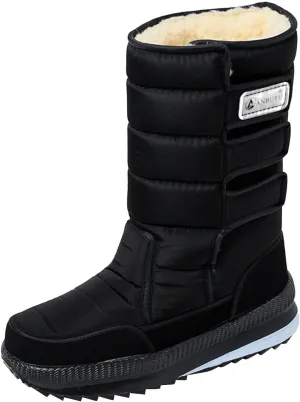 Mens Couple Boots Winter Warm and Cold Splash Proof Water Hook Loop Plush Thickened Snow Boots Mens Size 16 Snow Boots