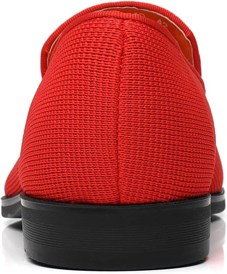 Men's Dress Loafers Stylish Flying Woven Party Wedding Shoes