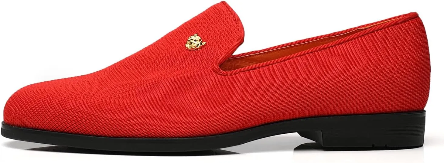 Men's Dress Loafers Stylish Flying Woven Party Wedding Shoes
