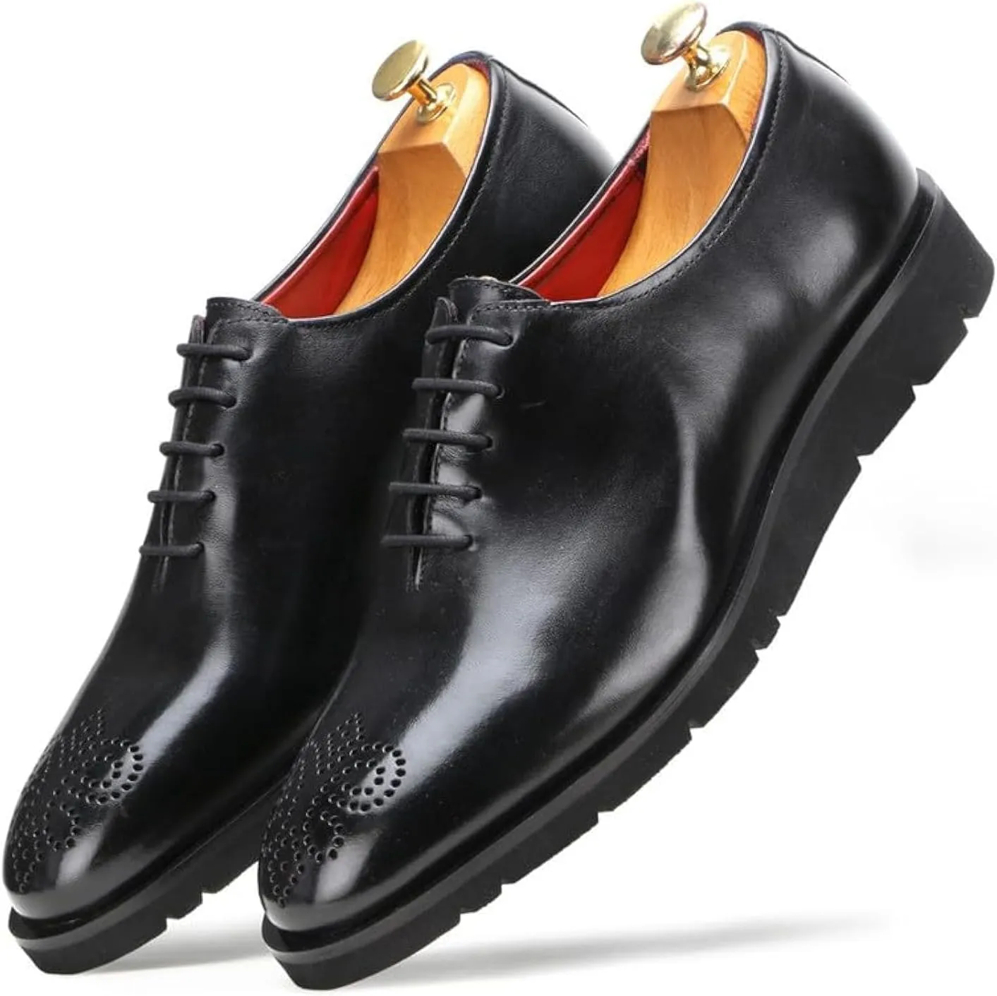 Men's Dress Shoes - Lightweight Handcrafted Full Grain Leather Oxfords, Business Casual Dress Shoes, AirFlexLite Sneakers