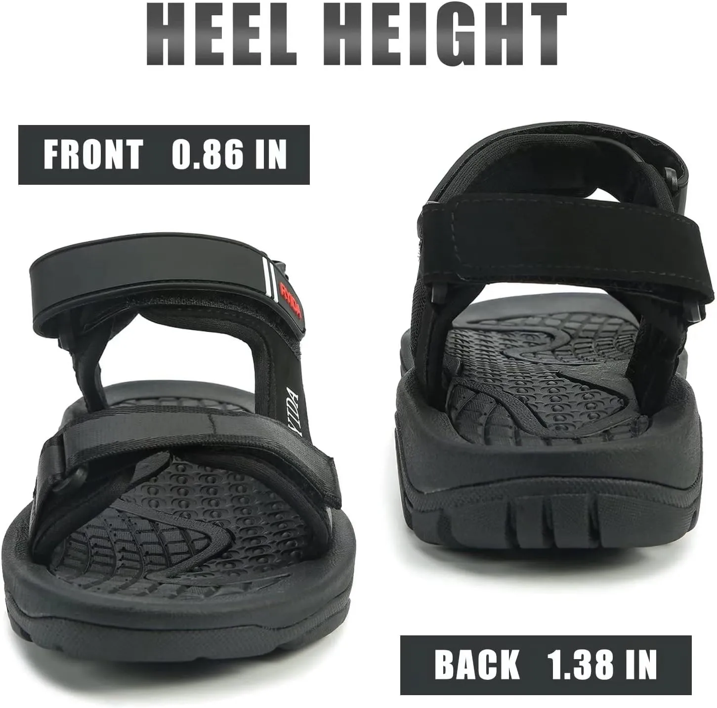 Men's Hiking Sport Sandals, Athletic-sandals with Adjustable 3-Strap Design, Non-Slip Lightweight, Arch Support, and Comfortable Material for Outdoor Activities, Beach, and Summer Walking