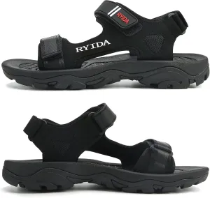 Men's Hiking Sport Sandals, Athletic-sandals with Adjustable 3-Strap Design, Non-Slip Lightweight, Arch Support, and Comfortable Material for Outdoor Activities, Beach, and Summer Walking