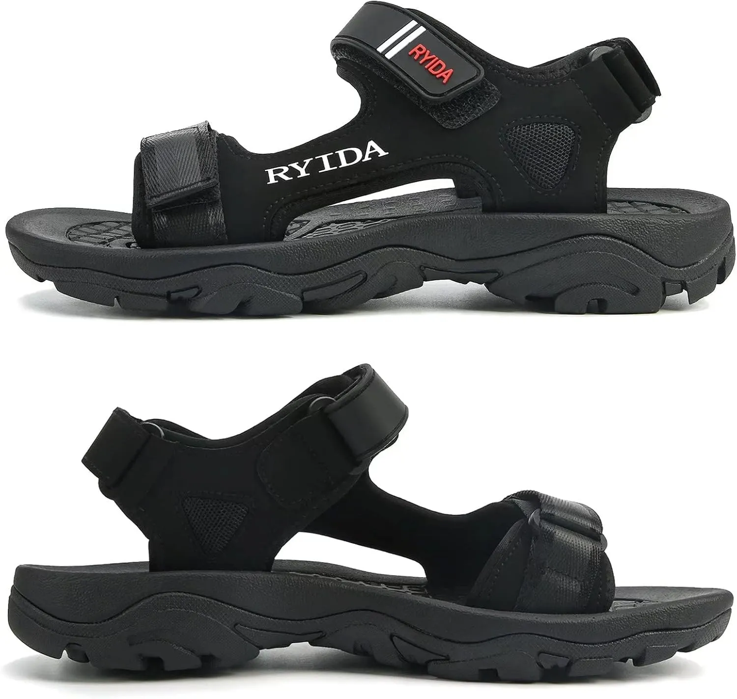 Men's Hiking Sport Sandals, Athletic-sandals with Adjustable 3-Strap Design, Non-Slip Lightweight, Arch Support, and Comfortable Material for Outdoor Activities, Beach, and Summer Walking