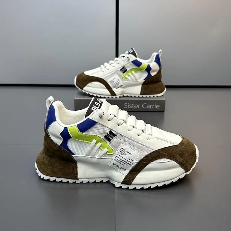 Men's Lace-Up Sneakers for Outdoor Sports Walking, Jogging - All-Season Comfort