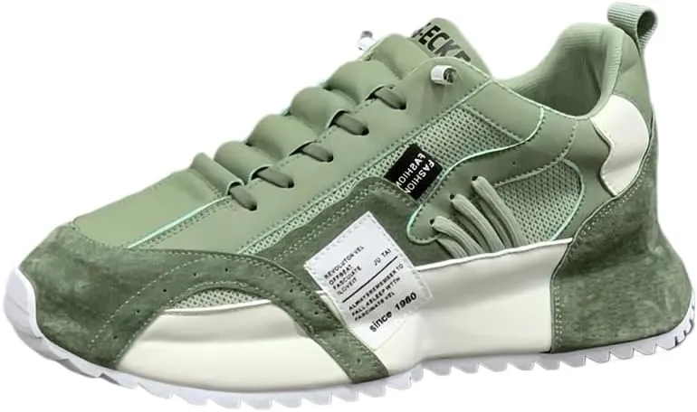 Men's Lace-Up Sneakers for Outdoor Sports Walking, Jogging - All-Season Comfort