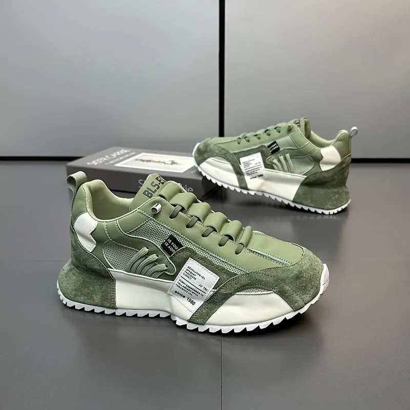 Men's Lace-Up Sneakers for Outdoor Sports Walking, Jogging - All-Season Comfort