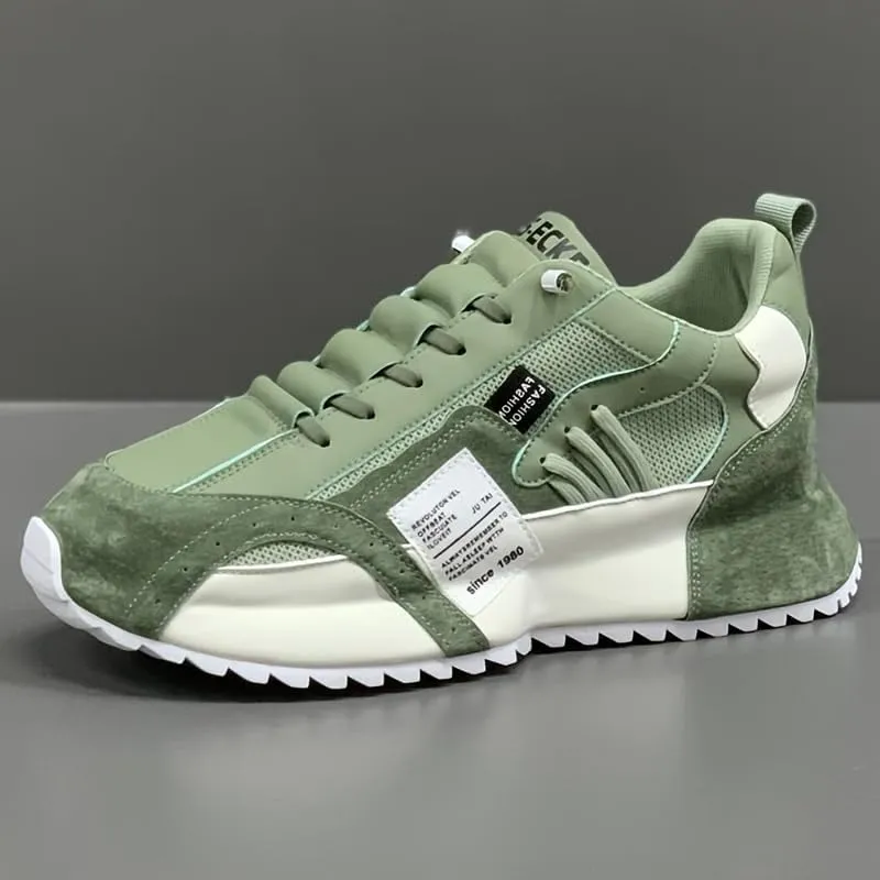 Men's Lace-Up Sneakers for Outdoor Sports Walking, Jogging - All-Season Comfort