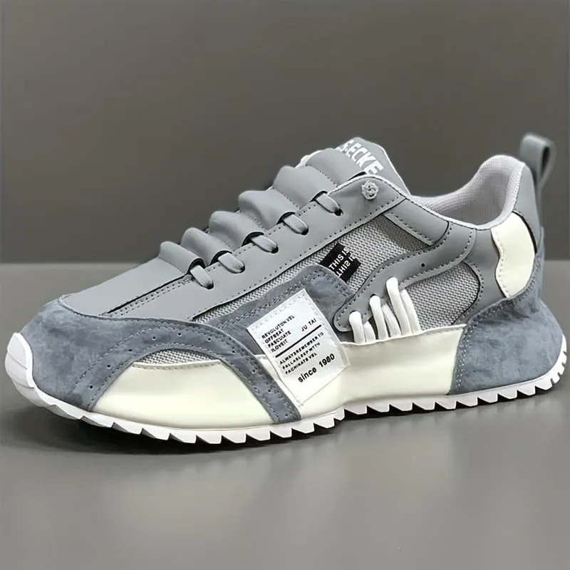Men's Lace-Up Sneakers for Outdoor Sports Walking, Jogging - All-Season Comfort