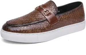 Men's Loafers Slip On Casual Dress Shoes,Leather Rubber Sole Slip On Lightweight Comfortable Walking Penny Loafers