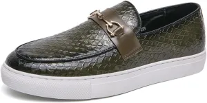 Men's Loafers Slip On Casual Dress Shoes,Leather Rubber Sole Slip On Lightweight Comfortable Walking Penny Loafers