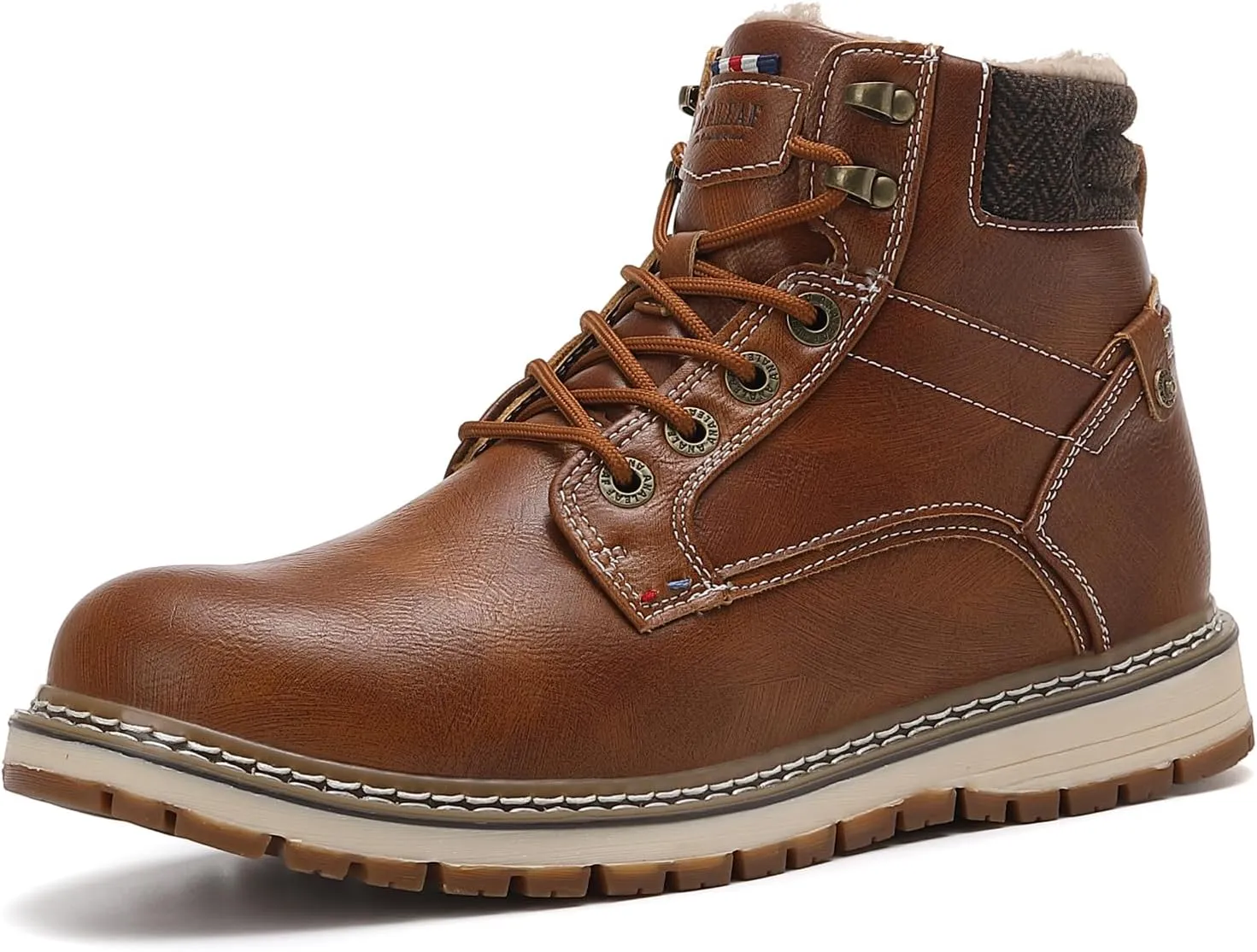 Mens Snow Boots Outdoor Warm Winter Boots Non Slip Fur Lined Shoes
