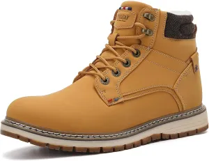 Mens Snow Boots Outdoor Warm Winter Boots Non Slip Fur Lined Shoes