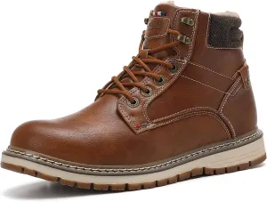 Mens Snow Boots Outdoor Warm Winter Boots Non Slip Fur Lined Shoes
