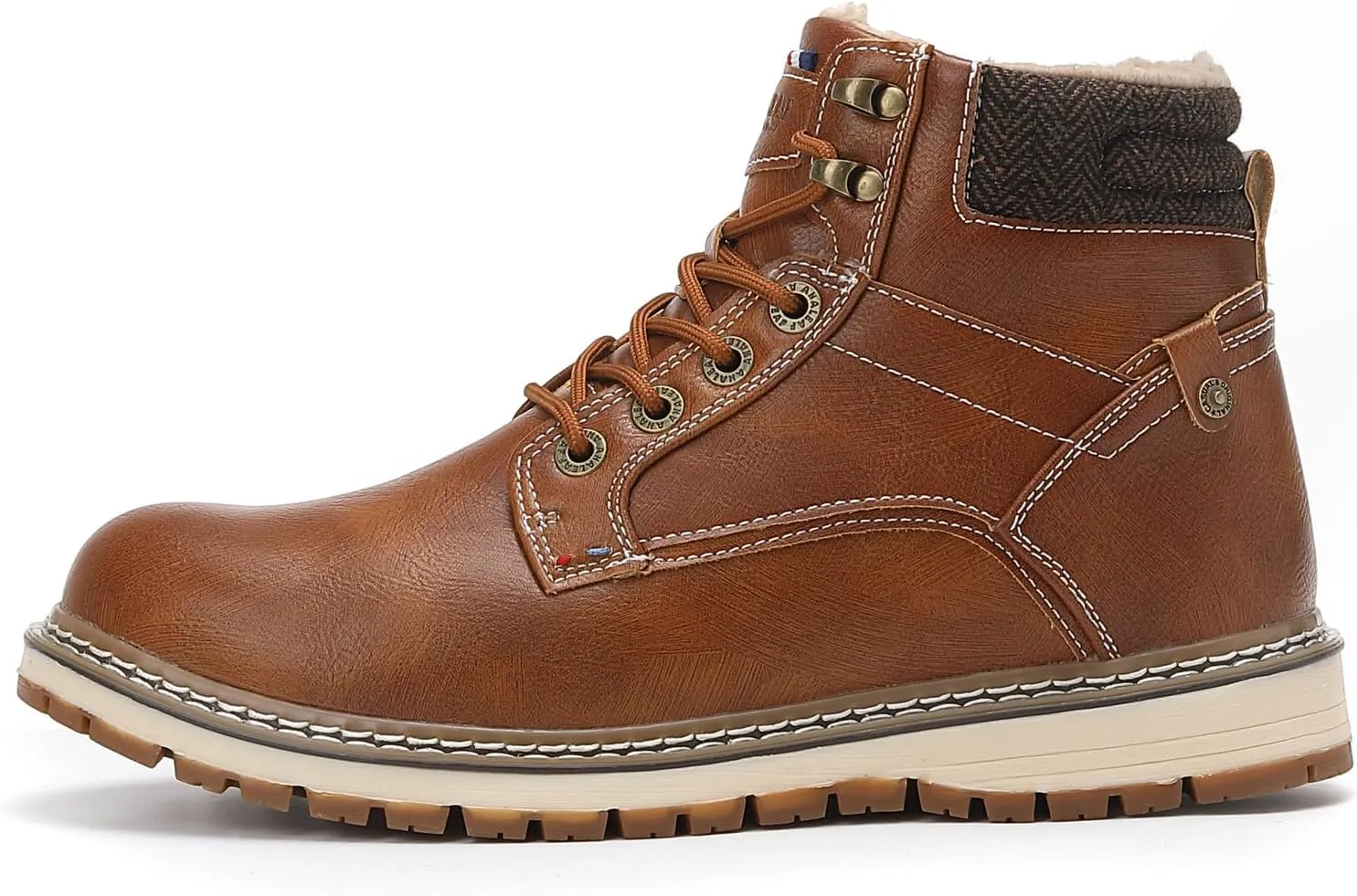 Mens Snow Boots Outdoor Warm Winter Boots Non Slip Fur Lined Shoes