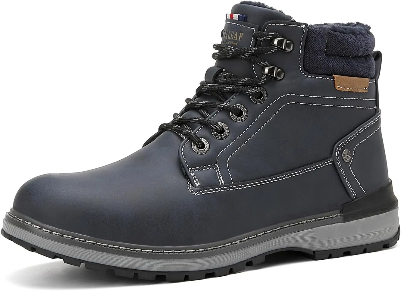 Mens Snow Boots Outdoor Warm Winter Boots Non Slip Fur Lined Shoes