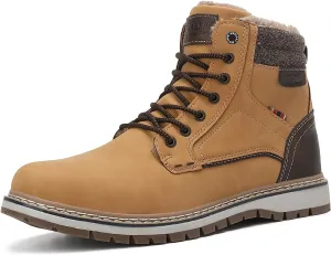 Mens Snow Boots Warm Winter Boots Non Slip Fur Lined Outdoor Shoes