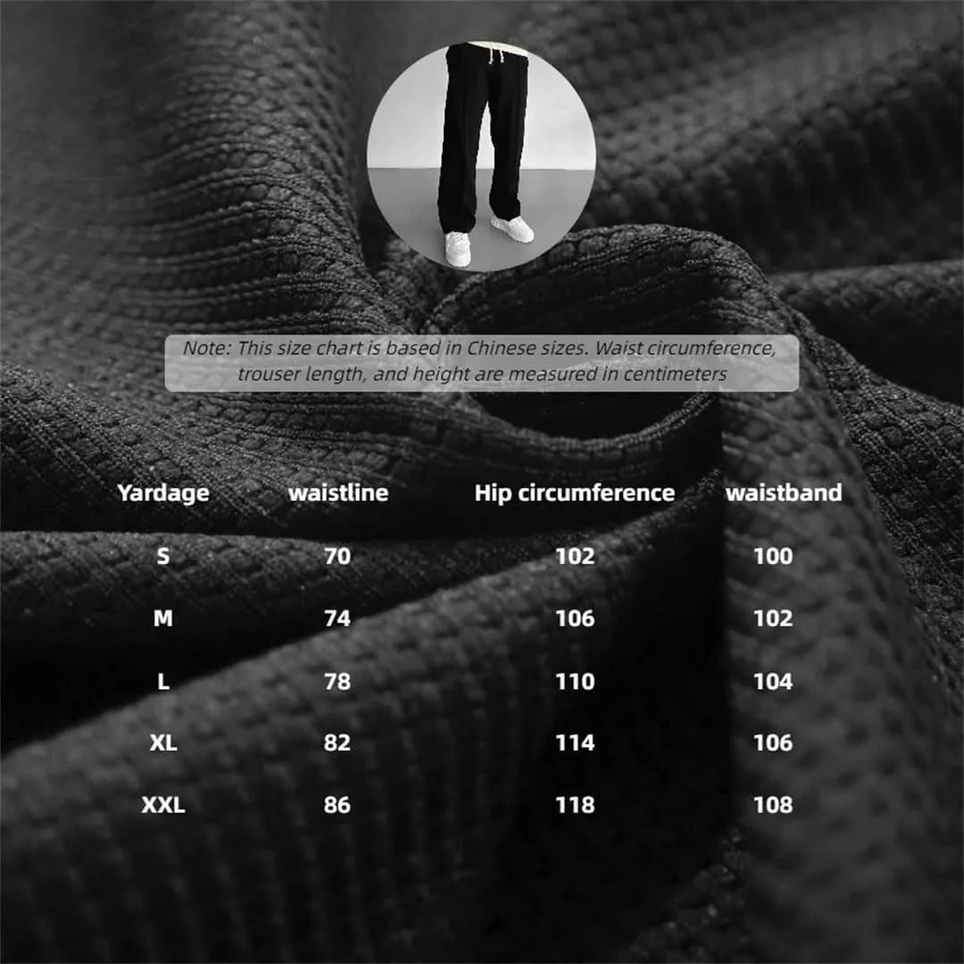 Men's Straight Leg Pants with Drawstring Waist Quick Dry Casual Gym Outdoor Trousers