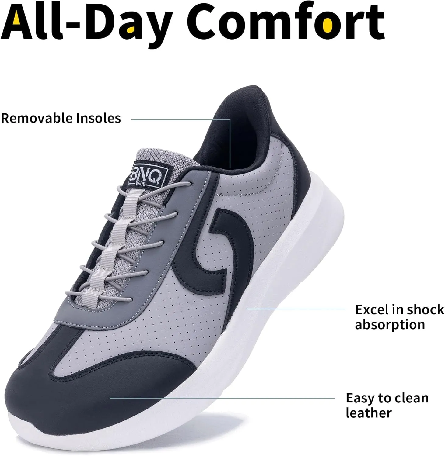 Mens Wide Toe Box Walking Shoes Arch Support Tennis Sneakers Zero Drop Minimalist Casual Shoes Size 7-12