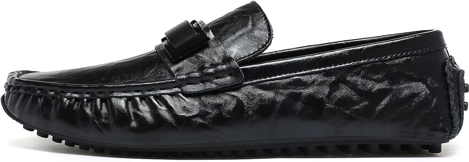 Mens's Loafers Genuine Leather Penny Loafers Slip on Casual Shoes Non Slip Lightweight Office Shoes