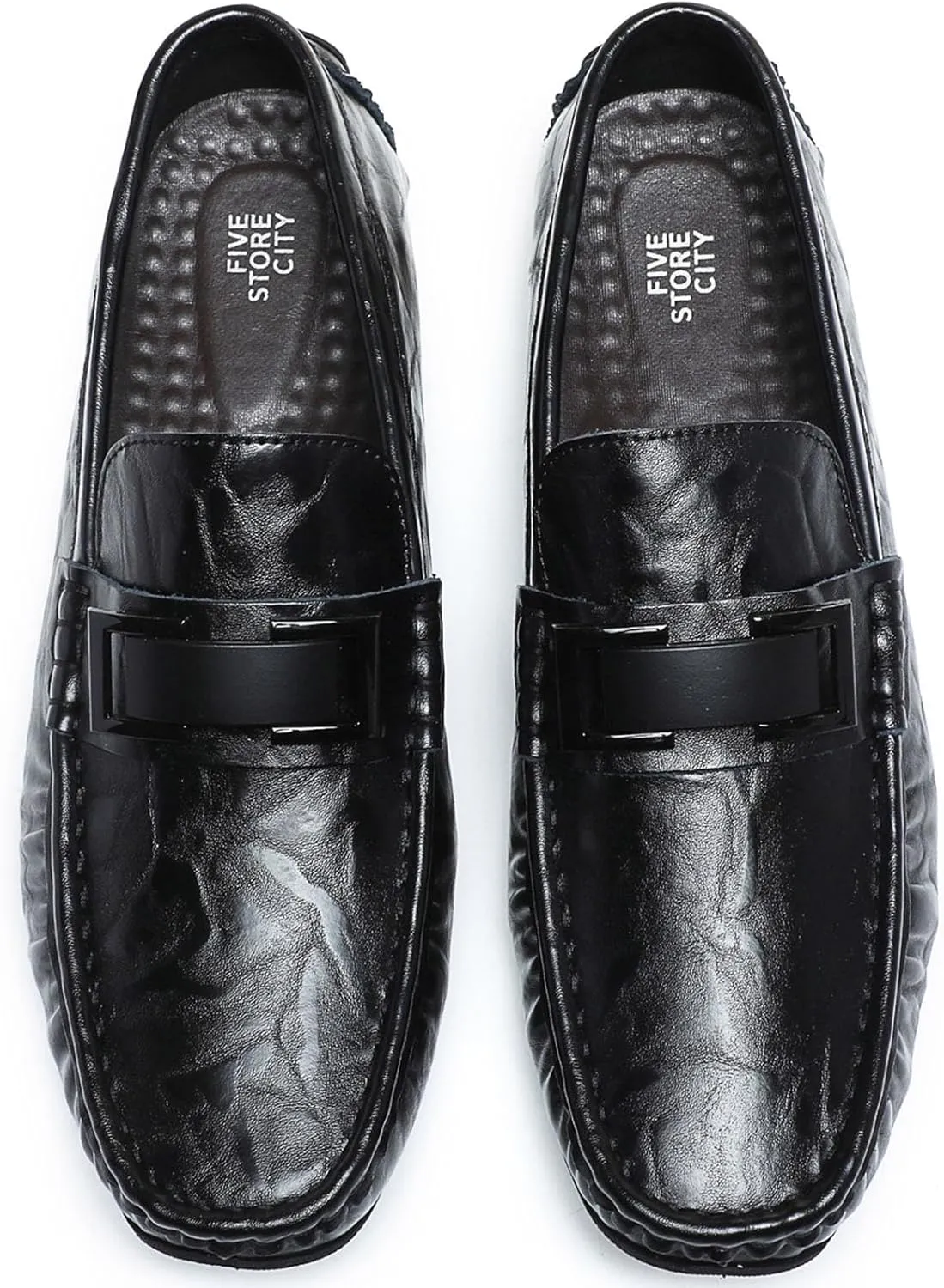 Mens's Loafers Genuine Leather Penny Loafers Slip on Casual Shoes Non Slip Lightweight Office Shoes