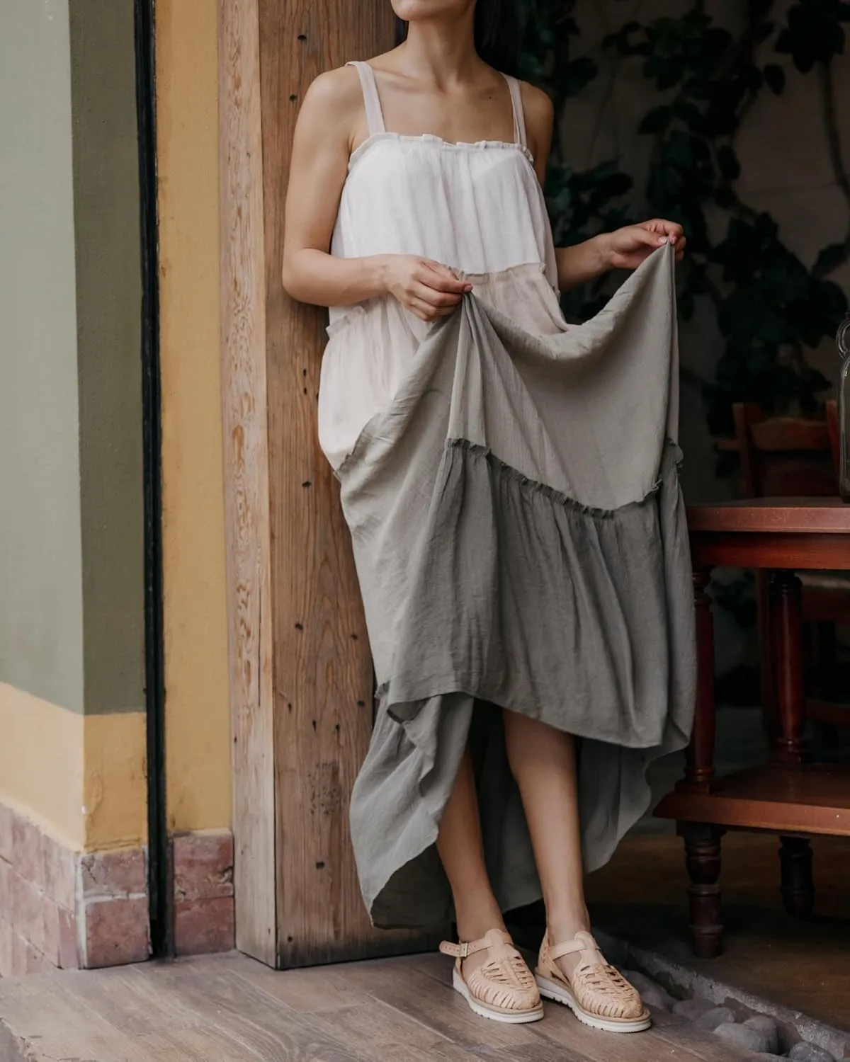 Mexico en la Piel Handmade Leather Sandals for Women - Beige, Breathable Leather with Rubber Sole, Adjustable Ankle Buckle, Comfortable Fit, Sizes 5-10 US