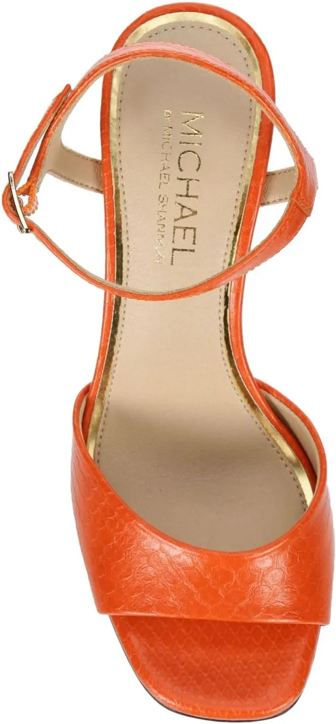 Michael By Michael Shannon Seren - Women's Open Square Toe Sculpted Block Heel Sandals