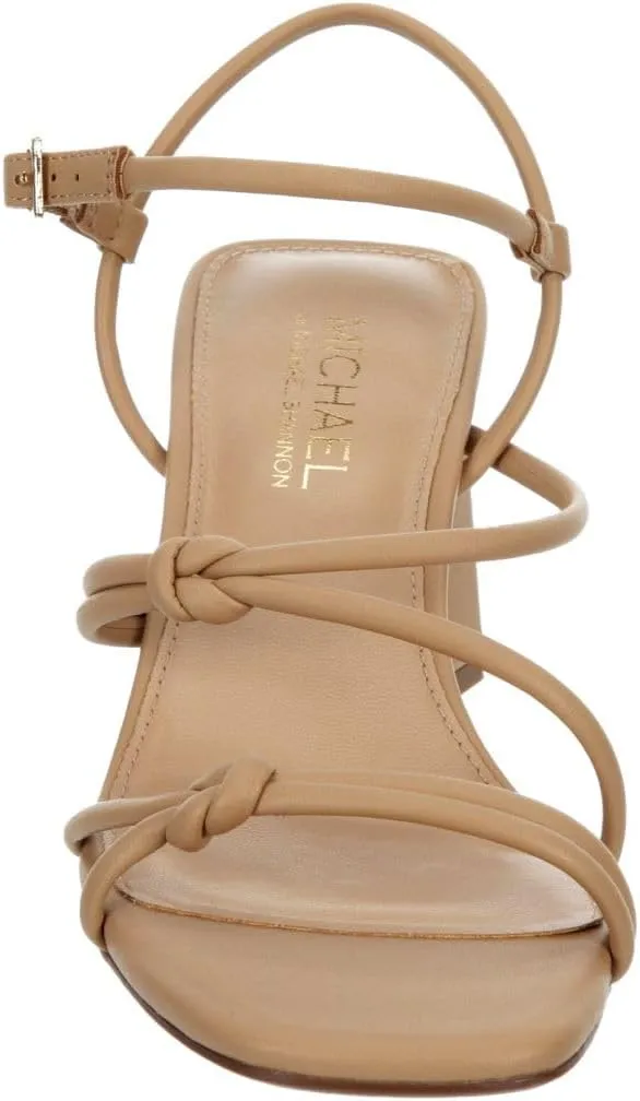Michael By Michael Shannon Tristan - Women's Open Square Toe Strappy Low Block Heel Sandals