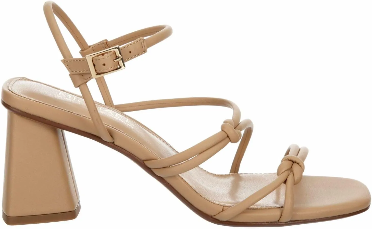 Michael By Michael Shannon Tristan - Women's Open Square Toe Strappy Low Block Heel Sandals