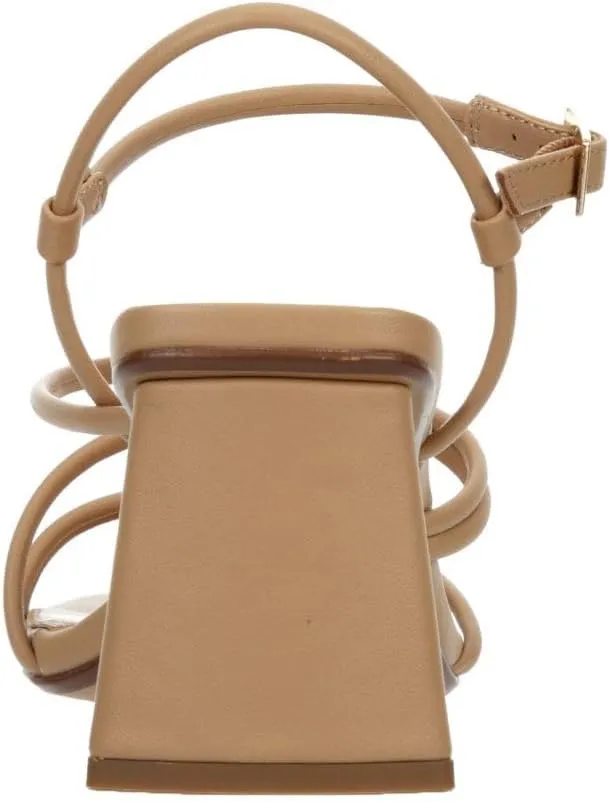 Michael By Michael Shannon Tristan - Women's Open Square Toe Strappy Low Block Heel Sandals