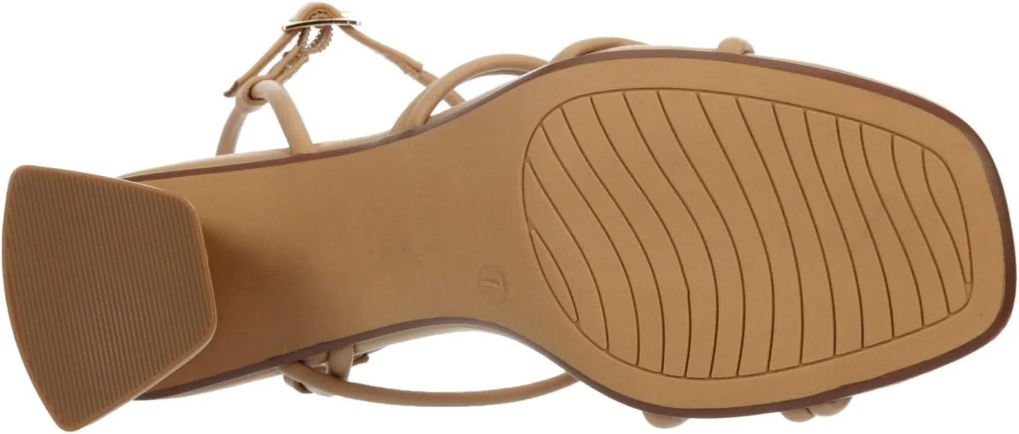 Michael By Michael Shannon Tristan - Women's Open Square Toe Strappy Low Block Heel Sandals