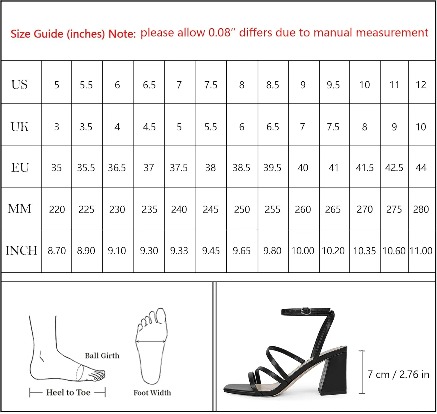 Modatope Women Heeled Sandals Strappy Heels Square Open Toe Chunky Block Heels Ankle Strap Sandals for Women Comfortable Heels
