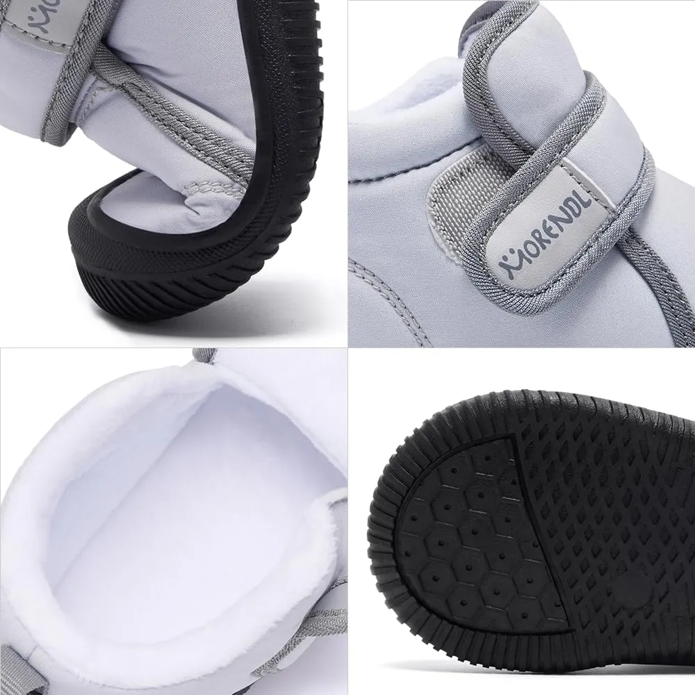 MORENDL Baby Winter Snow Boots for Infant Boys Girls Toddler Water-Resistant First Walker Shoes Warm Lining Soft Sole Anti-Slip Outdoor Booties