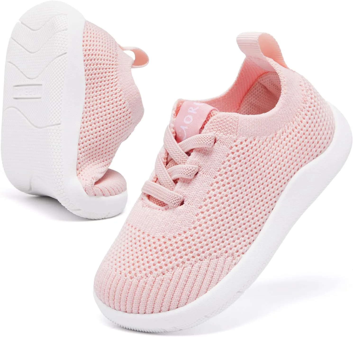 MORENDL Toddler Wide Toe Box Barefoot Shoes Baby First Walking Shoes Boys Girls Non-Slip Zero Drop Minimalist Sneakers