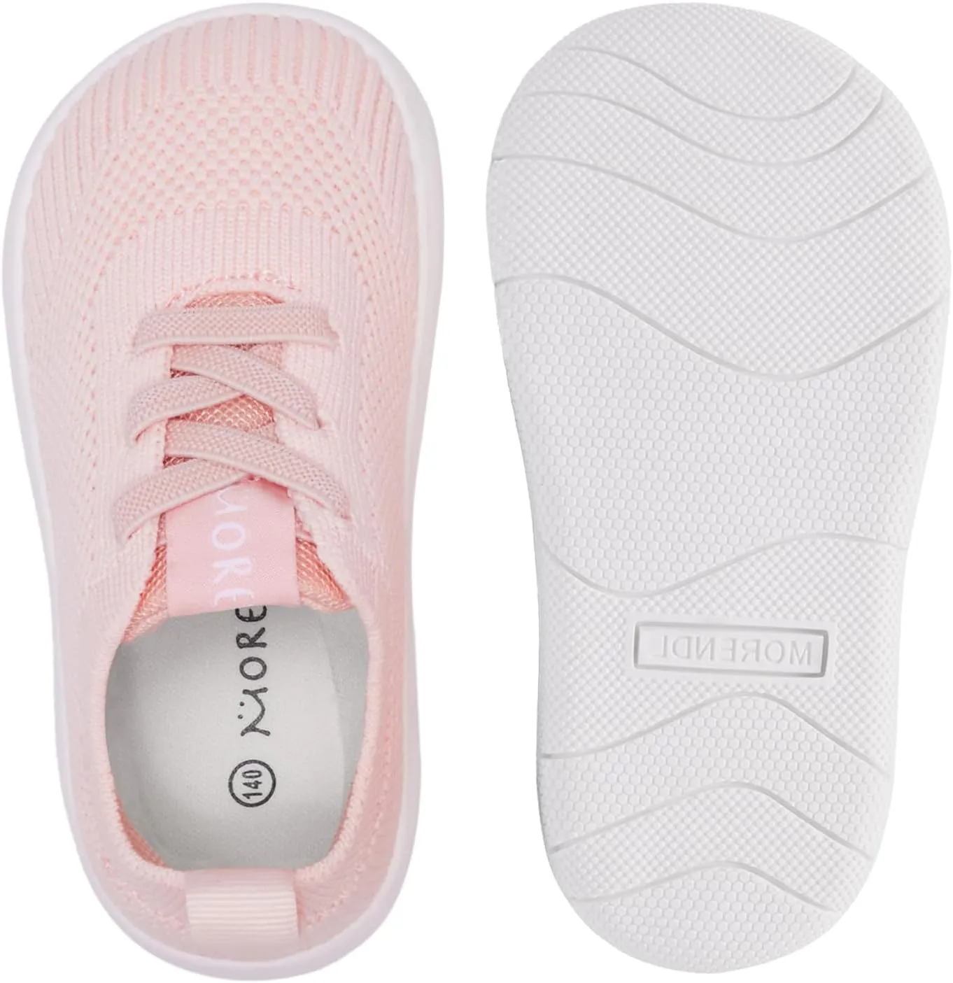 MORENDL Toddler Wide Toe Box Barefoot Shoes Baby First Walking Shoes Boys Girls Non-Slip Zero Drop Minimalist Sneakers