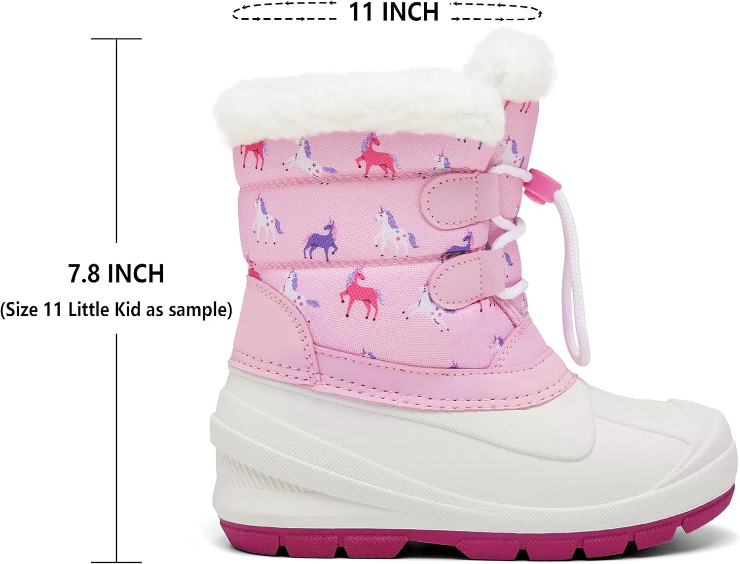 MORENDL Toddler Winter Snow Boots Waterproof Insulated Faux Fur Boys Girls Hiking Boots (Toddler/Little Kid)
