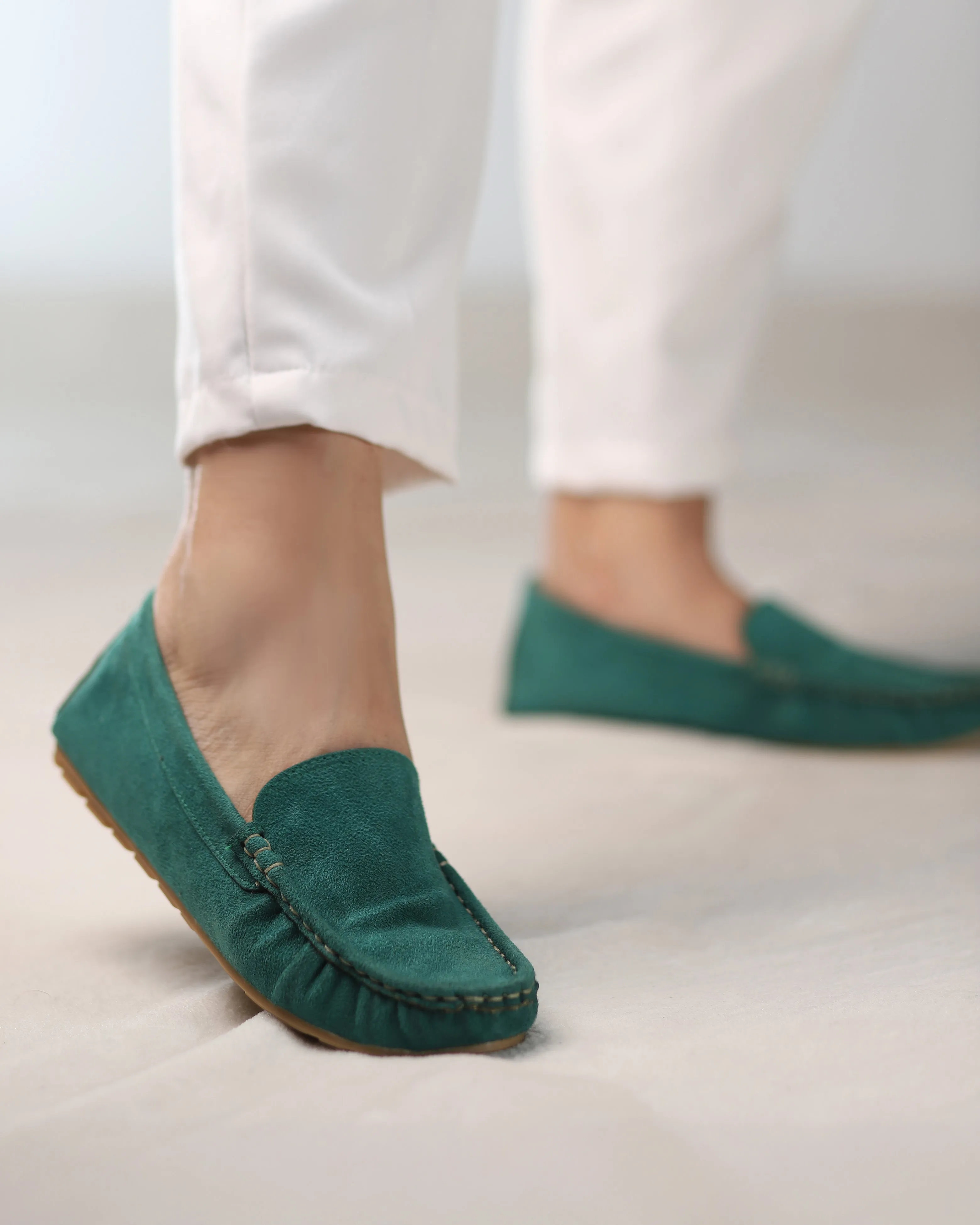 Moss Green SuedeMoccasins